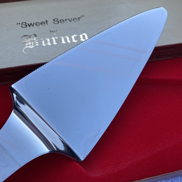 Sweet Server by Burnco pie or cake server w ridged edge Japan MCM design VTG NIB - Picture 5 of 10